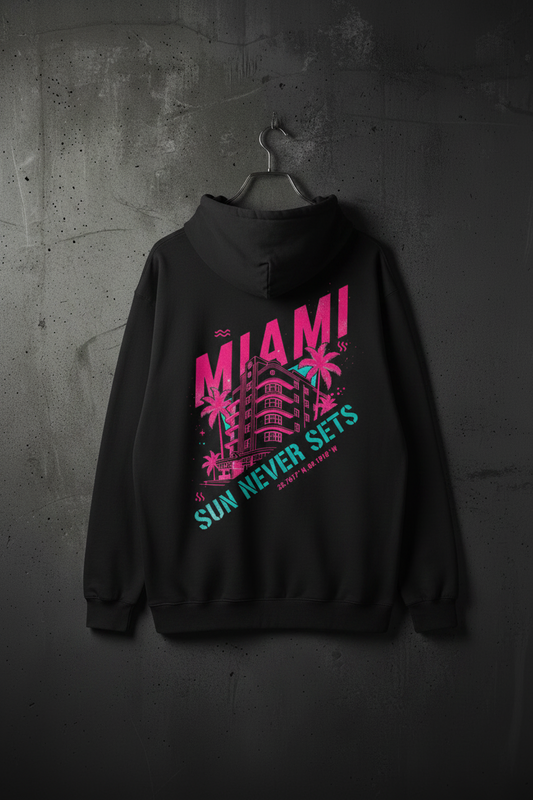 MIAMI Oversized Zipper Hoodie