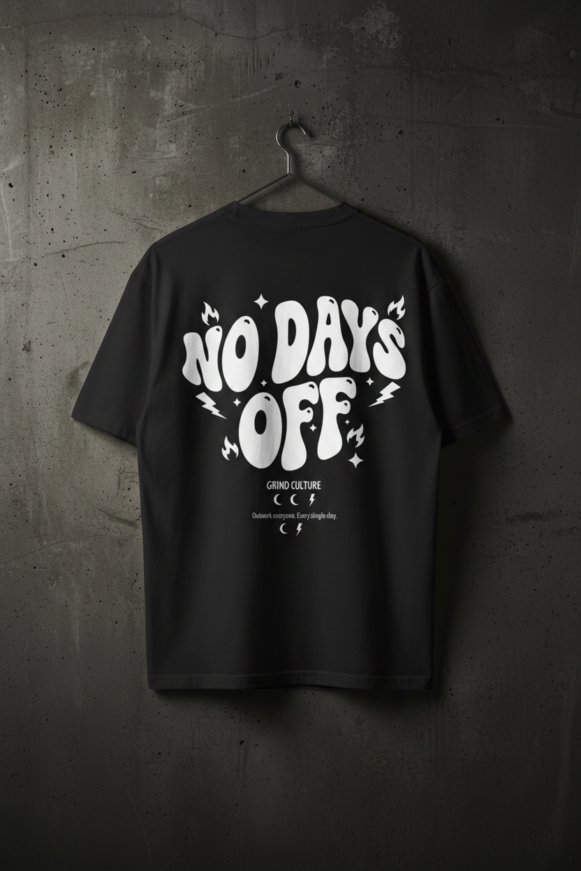 NO DAYS OFF Oversized Shirt