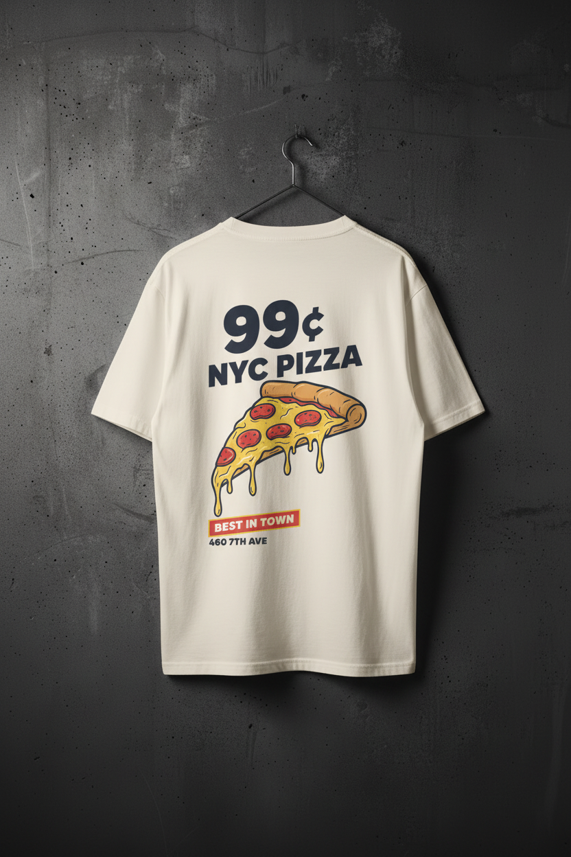 NYC PIZZA Oversized Shirt